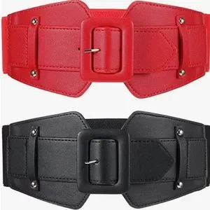 Women Wide Stretchy Cinch Belts Corset Belt Retro Chunky Buckle Belts Waist Belt Modeway Women main image 4